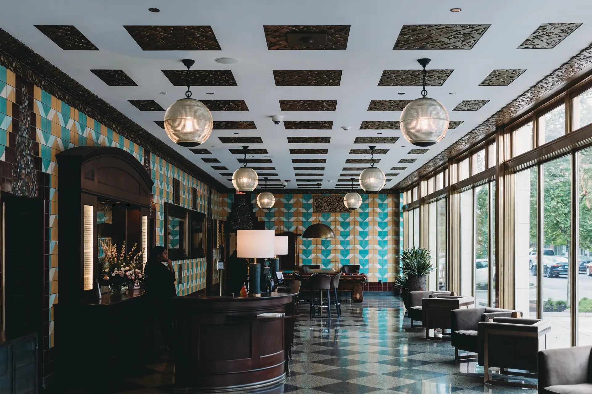 Hotel lobby and concierge